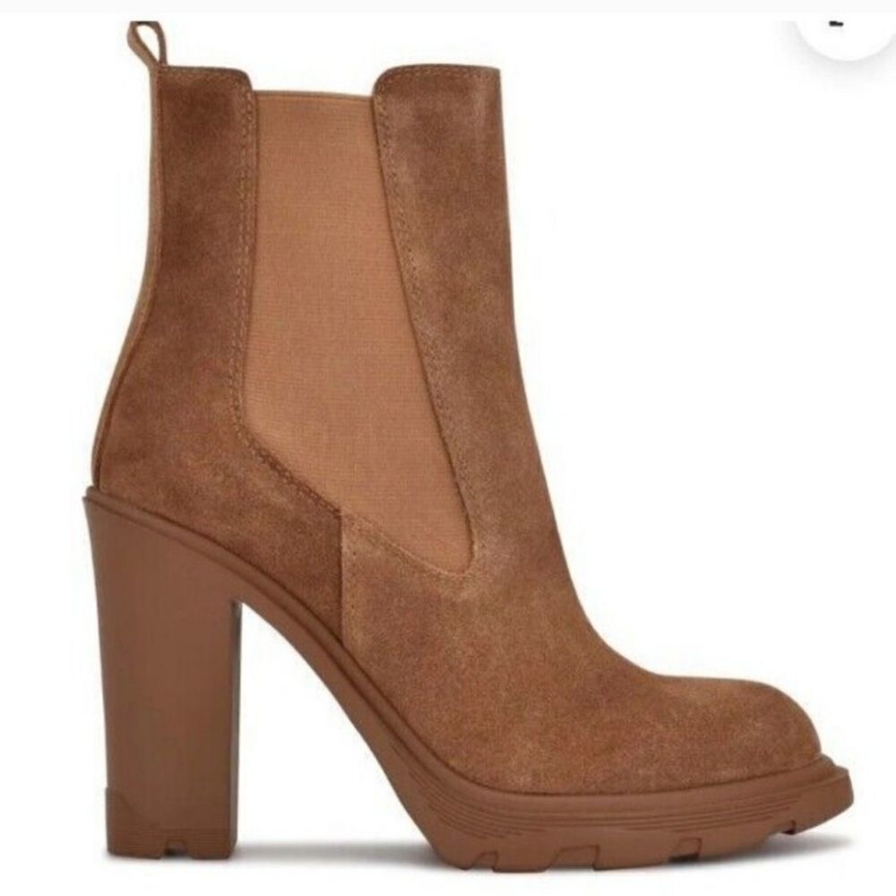 Nine West Ream Boots in Tan Suede Size